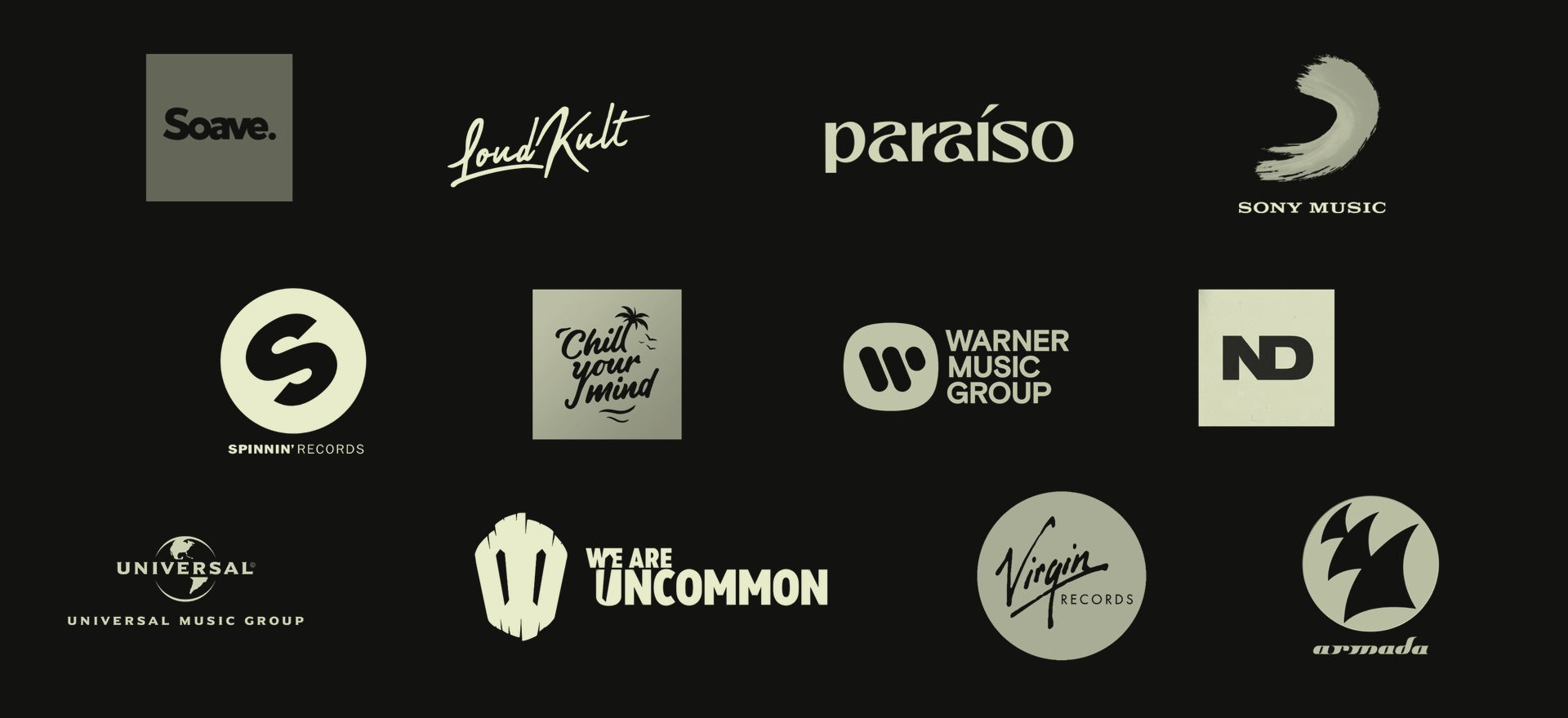 Labels featuring Erik’s music